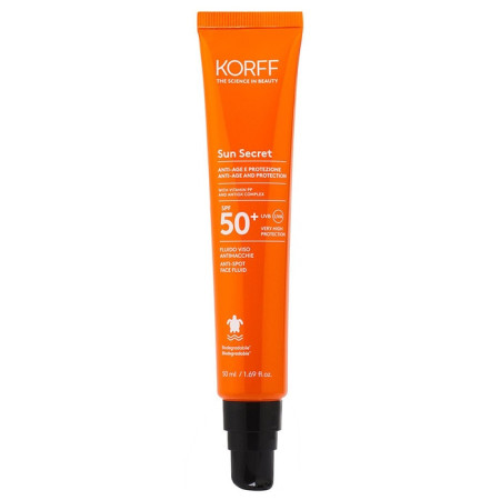 Korff Sun Secret Fluido Solare Viso SPF 50  Antimacchie 50 ml