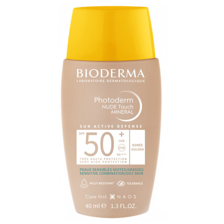Bioderma Photoderm Nude Touch Doré Mineral SPF50  40 ml