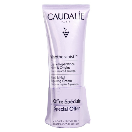 Caudalie Vinotherapist Duo Crema Riparatrice Mani e Unghie 2X75 ml