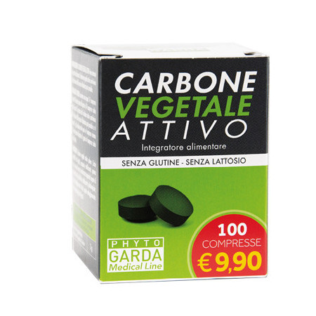 Phyto Garda Carbone Vegetale Attivo Integratore 100 Compresse