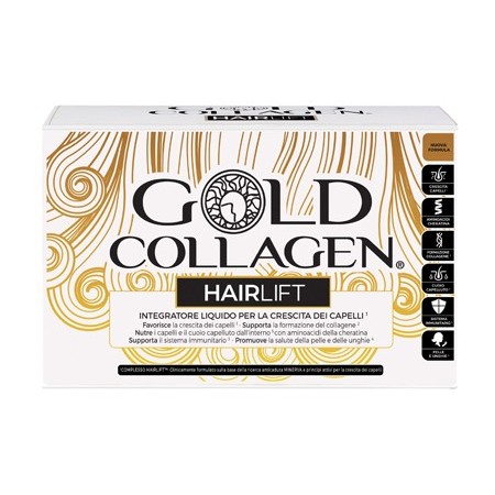 Gold Collagen HairLift Integratore Anticaduta 10 Flaconcini