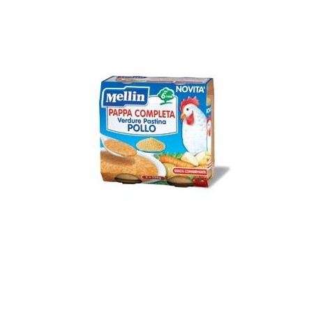 Mellin Pappa Completa Verdura Pastina Pollo 2 x 250 g