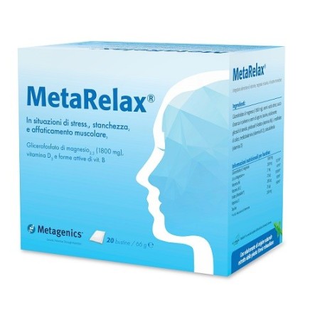 Metarelax Nuova Formula Integratore Stress e Tensione Muscolare 20 Bustine