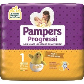 Pampers Progres Sensitive New Born 2-5 Kg 28 Pezzi