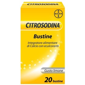Citrosodina Effervescente, Digestivo Con Calcio, Gusto Limone 20 Bustine