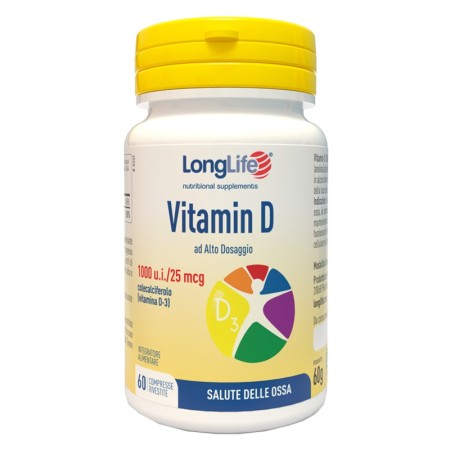 LongLife Vitamina D 1000 U.I. Integratore Ossa 60 Compresse