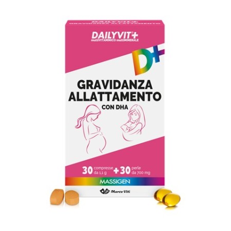 Massigen Dailyvit Integratore Gravidanza e Allattamento 30 Perle   30 Compresse