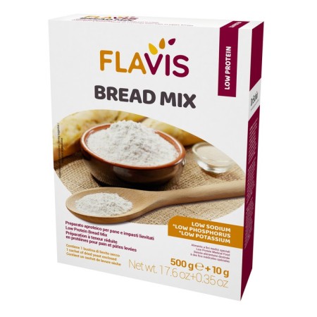 Mevalia Flavis Bread Mix Preparato Aproteico per Pane e Impasti Lievitati 500 g