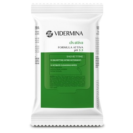 Vidermina CLX Salviettine Intime Detergenti 15 Pezzi
