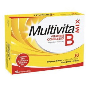 Multivitamix Vitamina B Integratore Contro Stanchezza e Rinforza Le Difese Immunitarie 30 Compresse